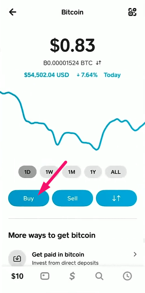 Step 7: Tap Buy and enter the amount (screenshot 1)