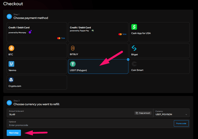 Step 7: Enter the exact amount (screenshot 1)