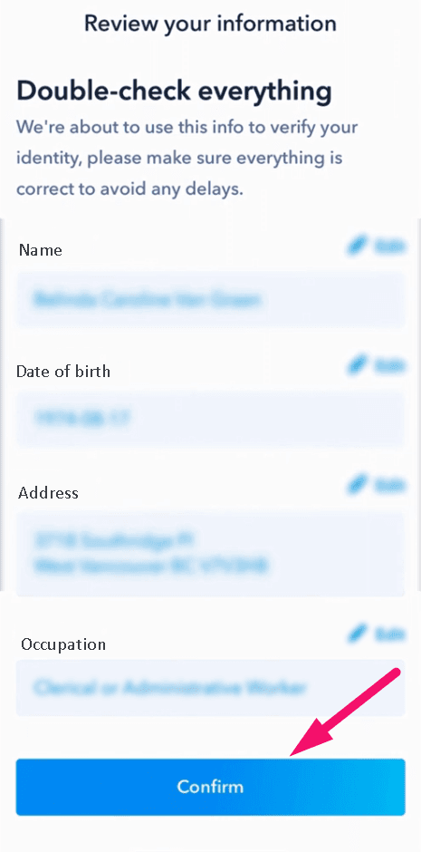 Step 6: Choose your account purpose and review (screenshot 2)