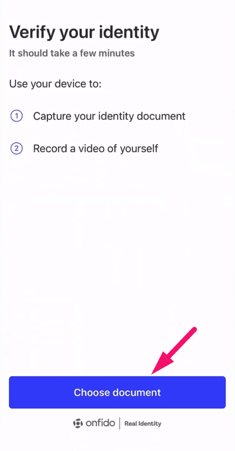 Step 7: Start identity verification (screenshot 2)