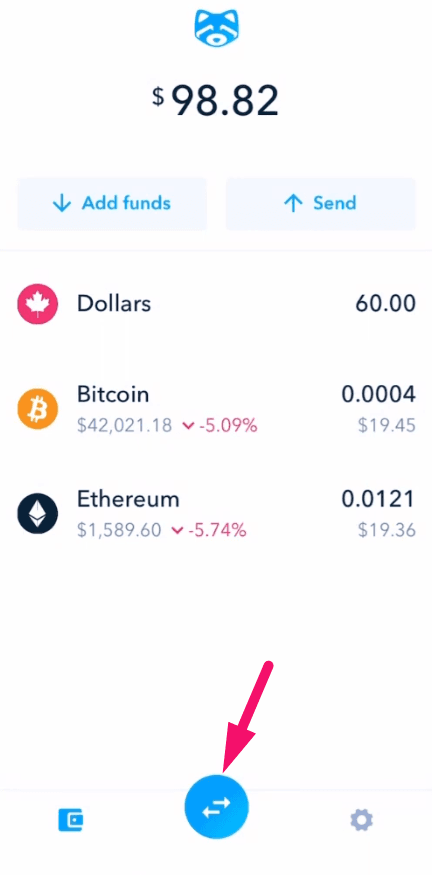 Step 12: Buy Bitcoin (screenshot 1)