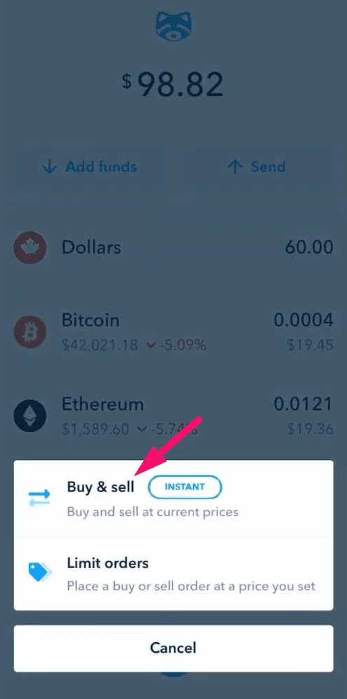 Step 12: Buy Bitcoin (screenshot 2)