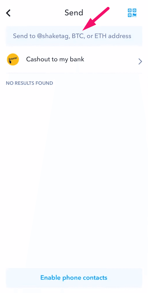 Step 14: Enter the BTC address field (screenshot 1)