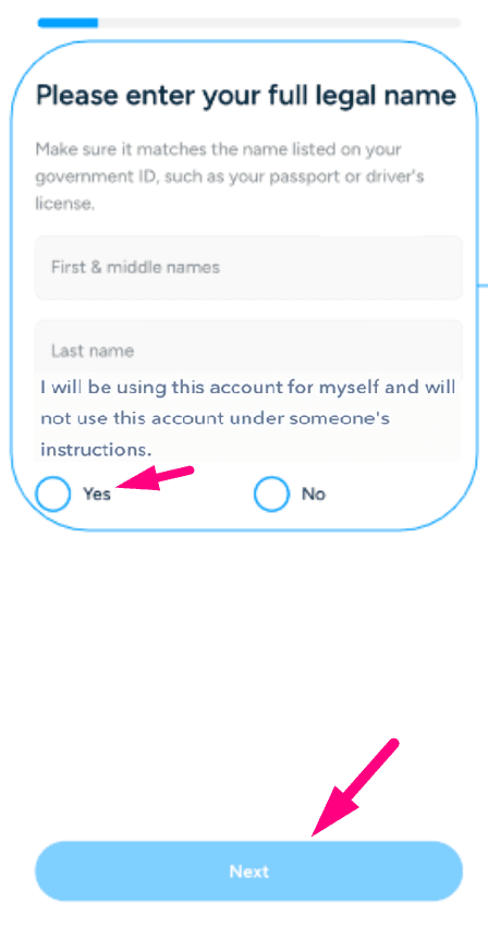 Step 4: Enter your personal details (screenshot 2)