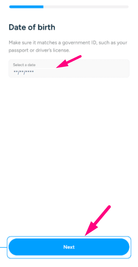 Step 5: Enter your address and occupation (screenshot 1)