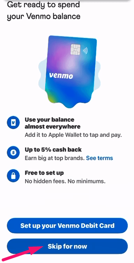 Step 4: Link your debit card (screenshot 2)